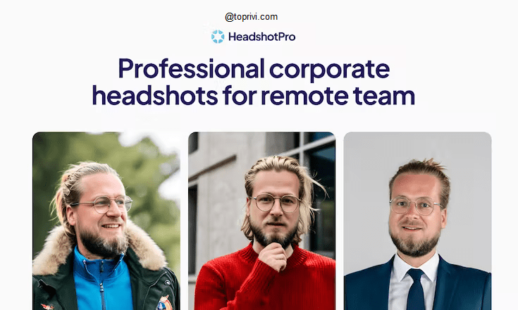 Professional corporate headshots for remote team - HeadshotPro - Toprivi