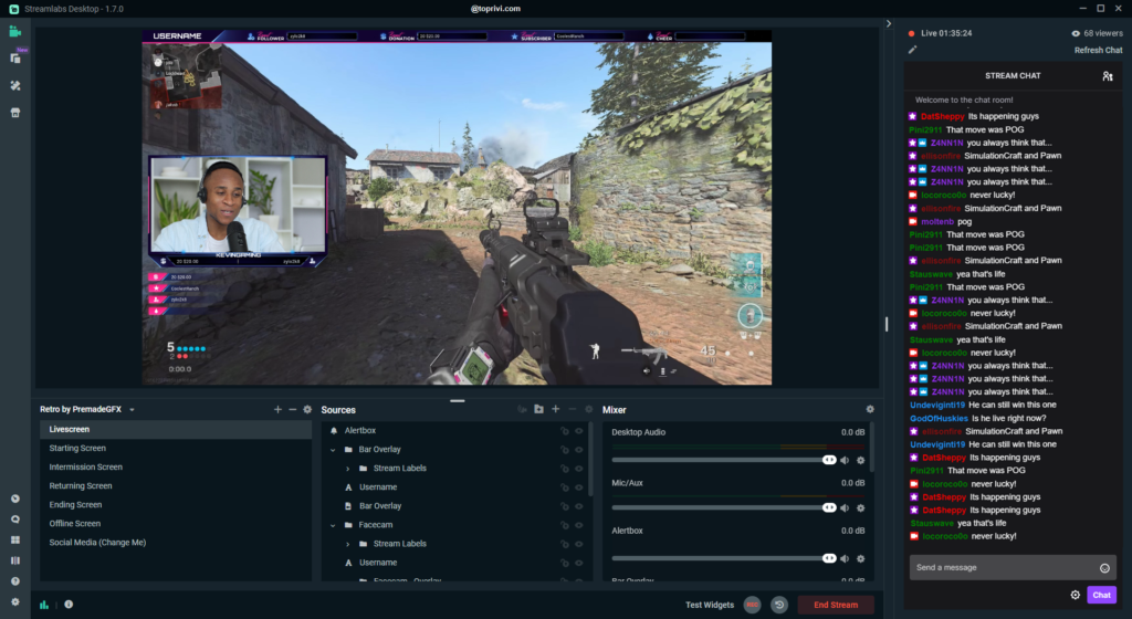 Streamlabs OBS Toprivi.com