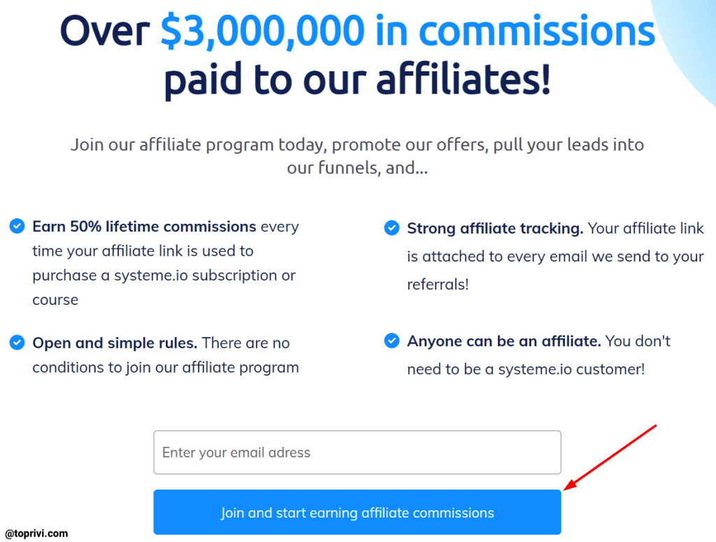 Become a Systeme.io affiliate - toprivi